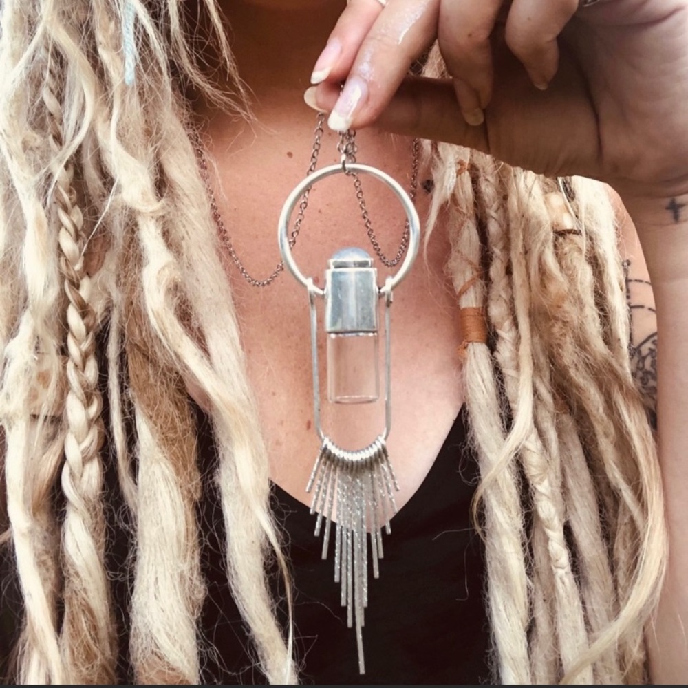 Essential oil necklace, roller bottle necklace